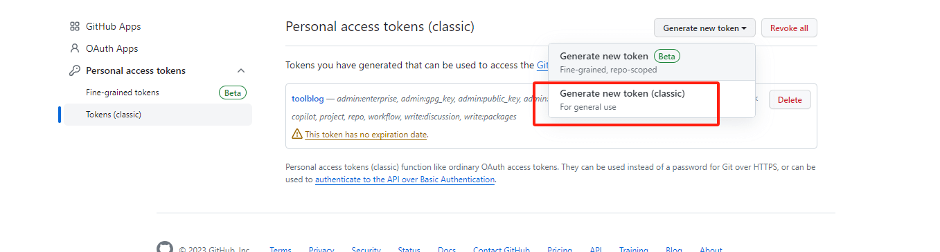 github token